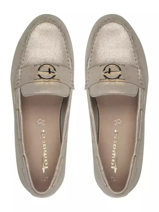 Leather Women's Moccasins Champagne