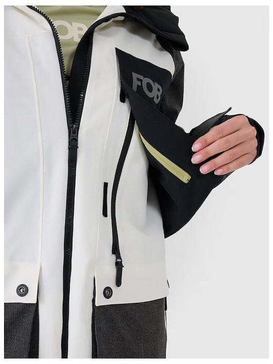 4F 4FWAW24TTJAF587-11S Frauen Jacke aus für Ski & Snowboard Weiß