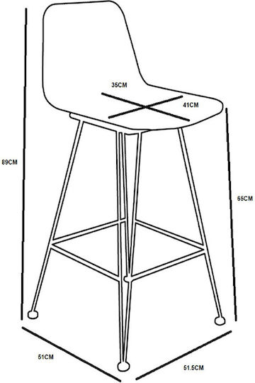 Scaune Bar Din paie Denmark Natural 42x53x90buc