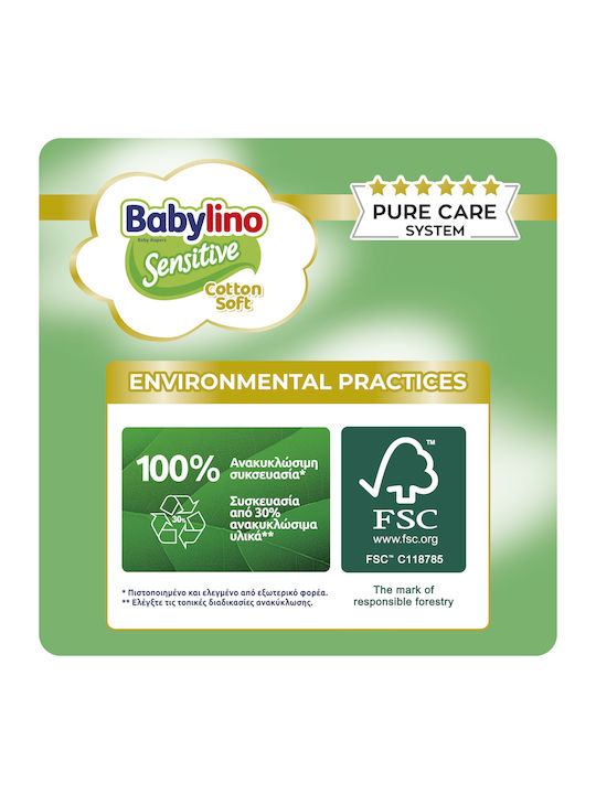 Babylino Sensitive Scutece Impermeabile de Unică Folosință Alb 90x60εκ. 14buc
