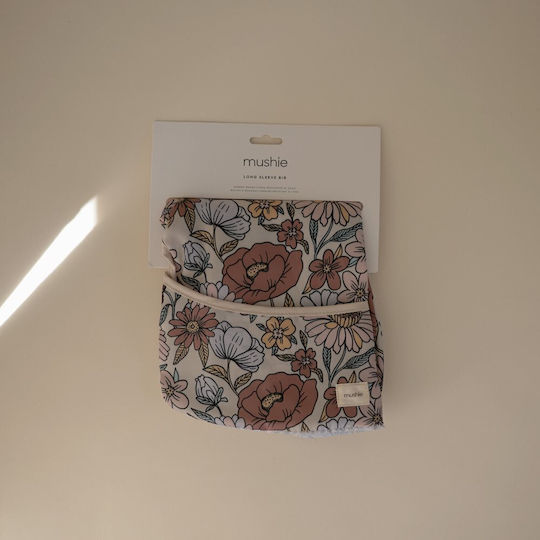 Mushie Ποδιά Υφασμάτινη με Μανίκια Retro Flowers