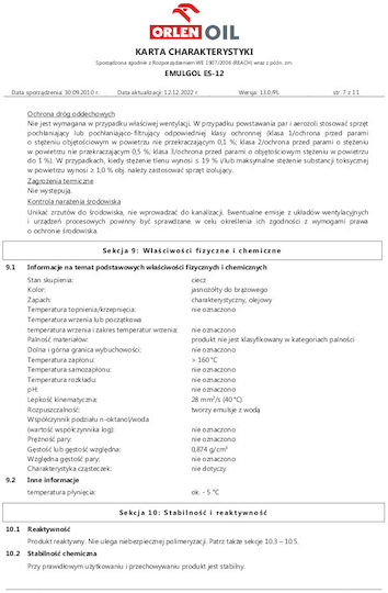 Orlen Emulgol Es-12 Λιπαντικό 20lt