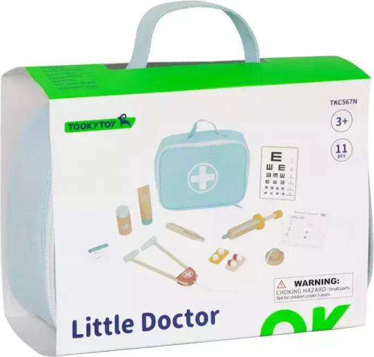 Tooky Toys Σετ Βαλιτσακι από Ξύλο για 3+ Ετών 11τμχ