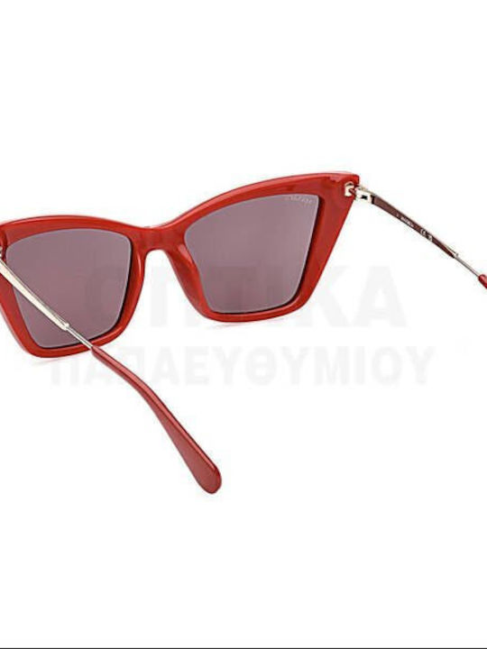Max & Co Women's Sunglasses with Black Frame and Red Lenses MO0057 66E