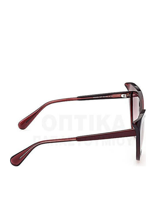 Max & Co Women's Sunglasses with Burgundy Plastic Frame and Burgundy Gradient Lens MO0038 69F