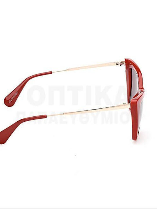 Max & Co Women's Sunglasses with Black Frame and Red Lenses MO0057 66E