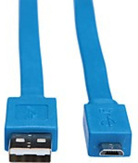 MrCable Regular USB 2.0 to micro USB Cable Μπλε 2m