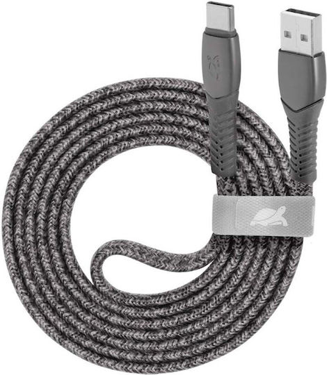 Rivacase Braided USB 2.0 Cable USB-C male - USB-A Γκρι 1.2m PS6102GR12