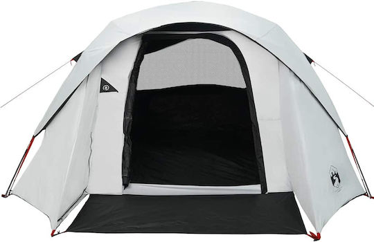 vidaXL Campingzelt Weiß mit Doppeltuch für 6 Personen 317x346x195cm