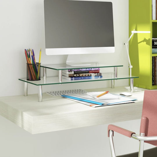 vidaXL Stand Desk Mounted Monitor Transparent (322755)