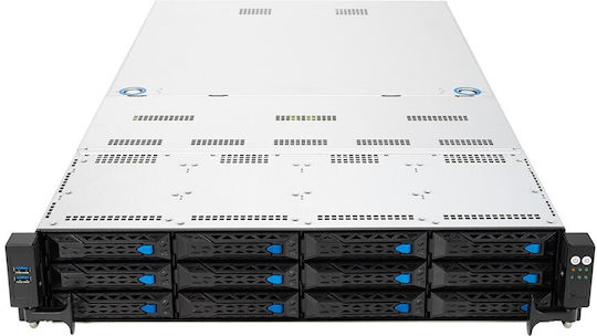 Asus Rack 1U RS300-E12-RS4/350W Intel C262 LGA1700 95W 4xDDR5 4400 4000 3600 4x3,5"/2,5" 4*SATA SAS NVMe 2x Intel I210AT 1x Управляващ порт 1+1 450W 80 Plus Platinum
