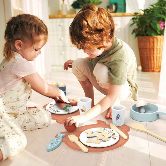 Speedy Monkey Cooking Kitchen Toy Made of Wood for Ages 3+ 19pcs