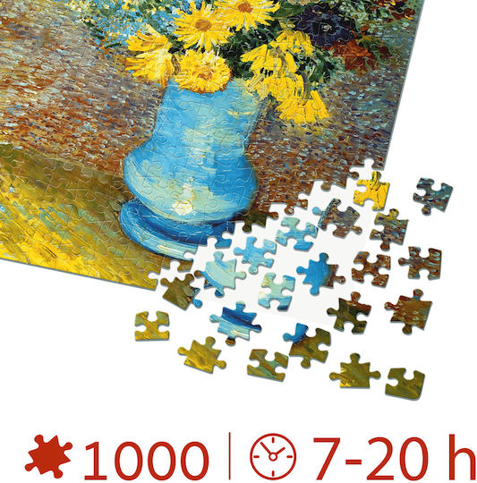 Blumen in Einer Blauen Vase Puzzle 2D Blumen in Einer Blauen Vase 1000 Teile
