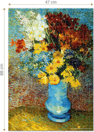 Blumen in Einer Blauen Vase Puzzle 2D Blumen in Einer Blauen Vase 1000 Teile