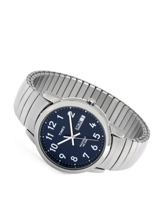 Timex Γυναικείο Ρολόι 35mm Μπαταρίας με Ασημί Μεταλλικό Μπρασελέ