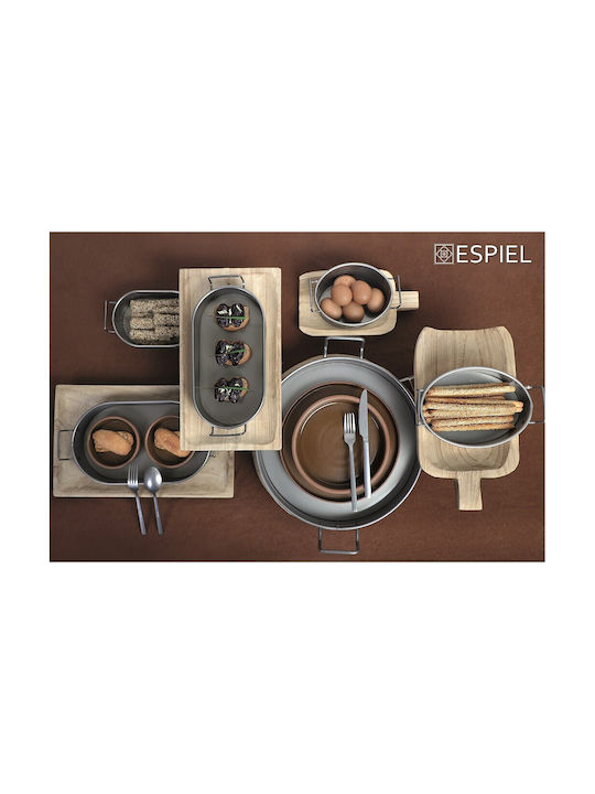 Espiel Servierschüssel Rund Keramik Grün mit Durchmesser 21cm