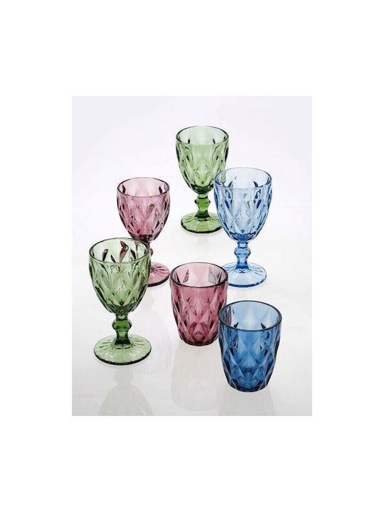 Cryspo Trio Kare Eisschüssel Rund Glas Purple mit Durchmesser 12cm