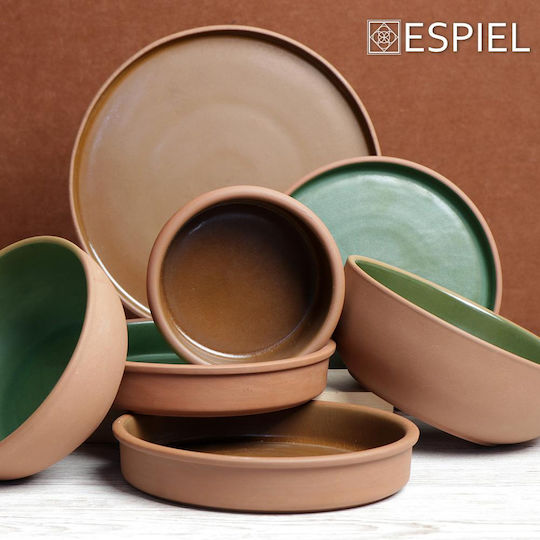 Espiel Μπωλ Σερβιρίσματος Στρογγυλό Κεραμικό Πράσινο με Διάμετρο 18εκ.