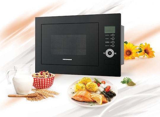 Heinner Cuptor cu microunde încorporat cu Grill 25lt Negru