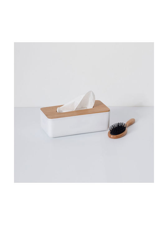 5Five Wooden Tissue Holder White 13x26x8.8cm 155928A 5Five Wooden Tissue Holder White 13x26x8.8cm 155928A