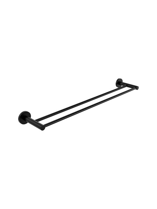 Verdi Sigma Ράγα Μπάνιου Διπλή Επιτοίχια με Βίδες ​40x44cm Μαύρη