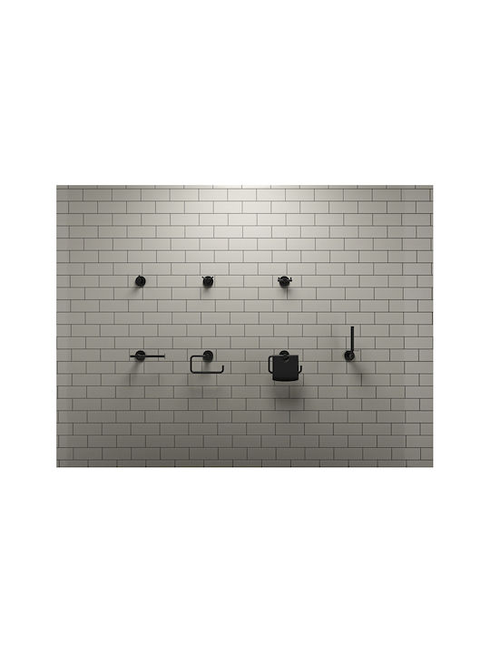 Verdi Sigma Ράγα Μπάνιου Διπλή Επιτοίχια με Βίδες ​40x44cm Μαύρη