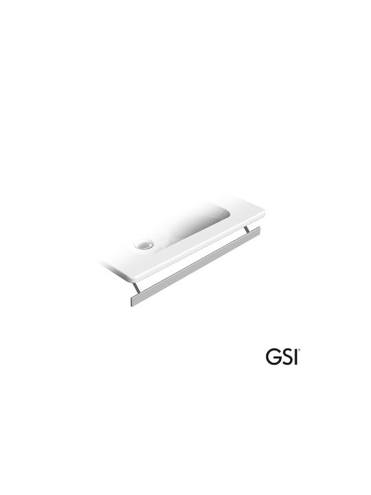 GSI PAPRD 82 Calea ferată de Baie Simplă De Perete cu șuruburi ​82x46cm Argintiu