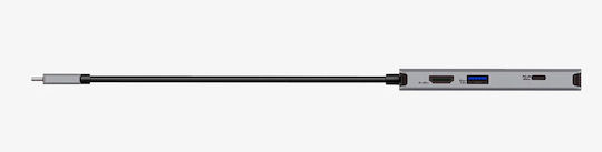 Spigen ArcDock 8-in-1 USB-C Докинг станция с HDMI 4K PD Ethernet Сребрист