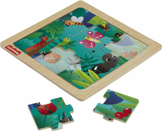 Ξύλινο Παιδικό Puzzle Ζούγκλα 9pcs Fisher Price