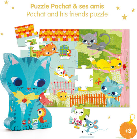 Kids Puzzle Kitten for 3+ Years 24pcs Djeco