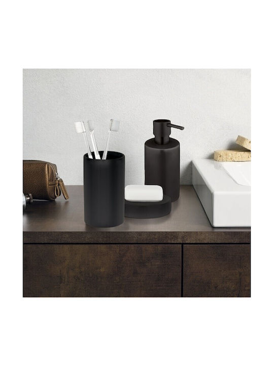Dimitracas Spirella Tube Επιτραπέζιο Dispenser Κεραμικό Black Matt