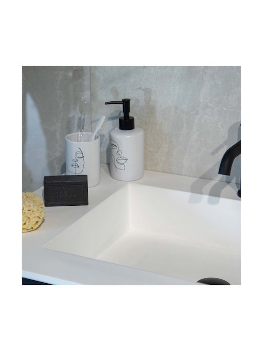 Estia Line Art Dispenser Plastic White 320ml