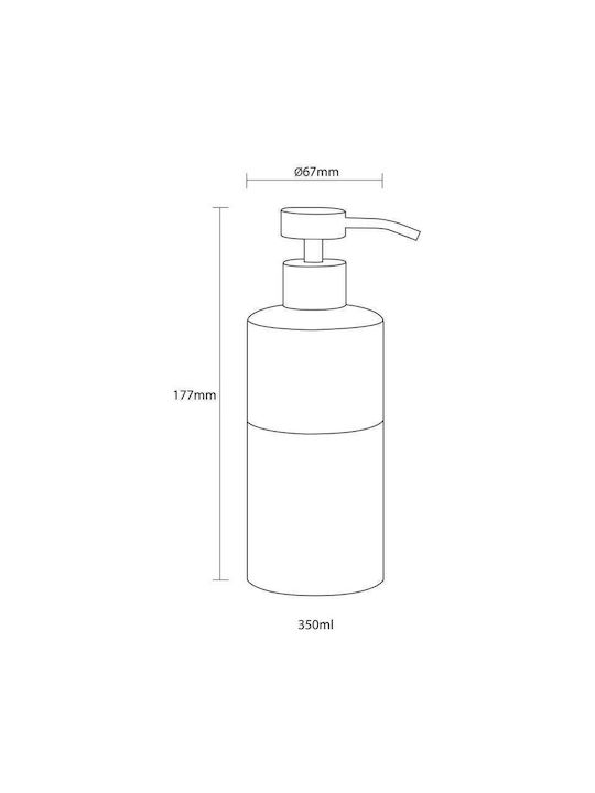 Sealskin Doppio Dispenser από Πορσελάνη Γκρι 325ml