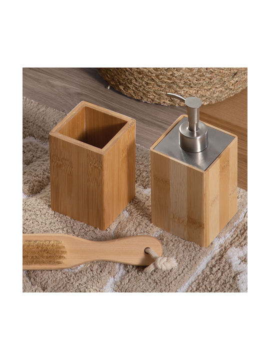 Nef-Nef Homeware Woody Επιτραπέζιο Dispenser από Bamboo Καφέ