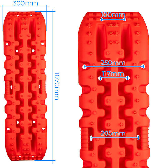 2-piece Sand Trap Set Usable In Mud Snow 4x4 Off Road Red 10t Technic Ts503