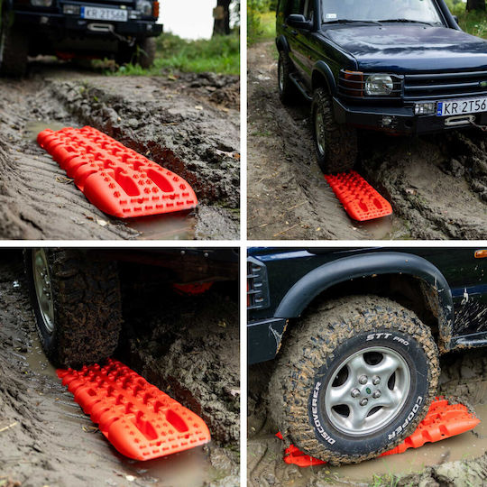 2-piece Sand Trap Set Usable In Mud Snow 4x4 Off Road Red 10t Technic Ts503