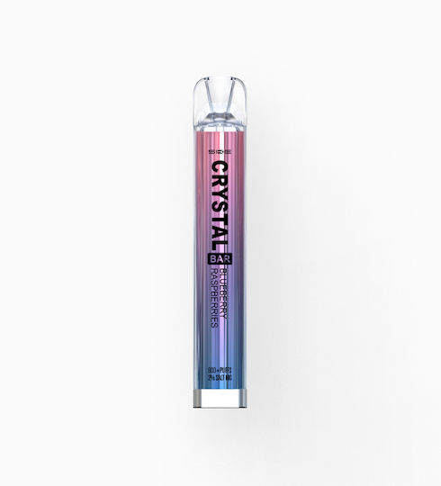 SKE Crystal Einweg E-Zigarette 600 Züge Heidelbeeren Himbeeren ohne Nikotin 2ml Rot 1Stück
