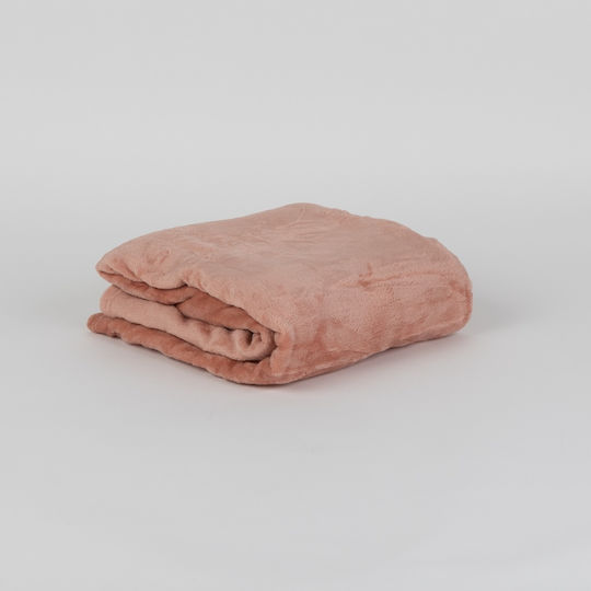 Dilios Pătură Silk Touch Fleece Canapea 130x170 cm Piersică