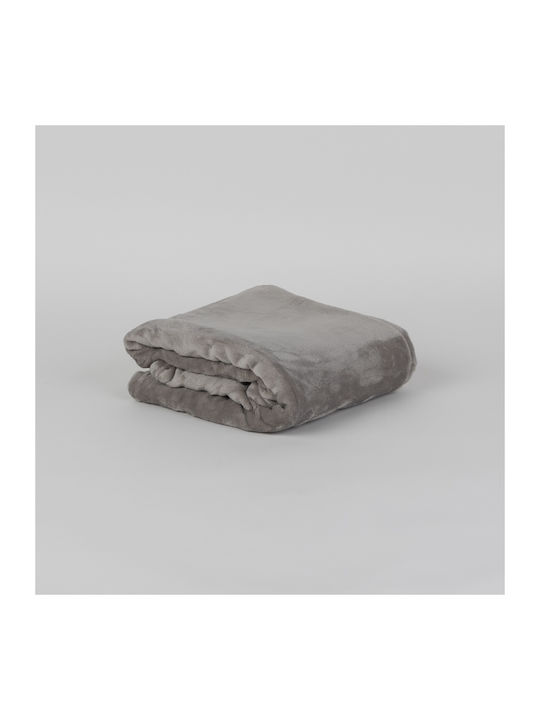 Dilios Silk Touch Одеяло Полар Канапе 130x170см Сиво