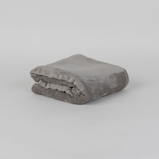 Dilios Silk Touch Одеяло Полар Канапе 130x170см Сиво