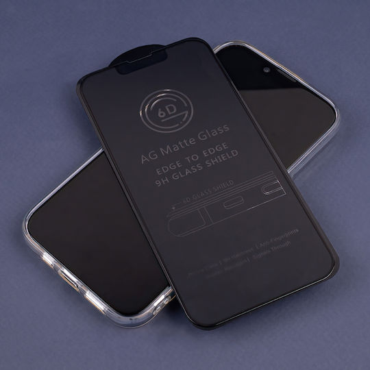 Matt Vollflächig gehärtetes Glas Schwarz (Galaxy S24)