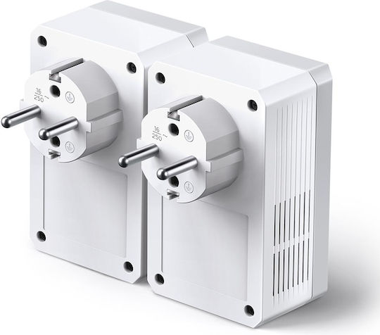 TP-LINK TL-PA4010P KIT v5 Powerline Double Wired with Passthrough Socket and Ethernet Port