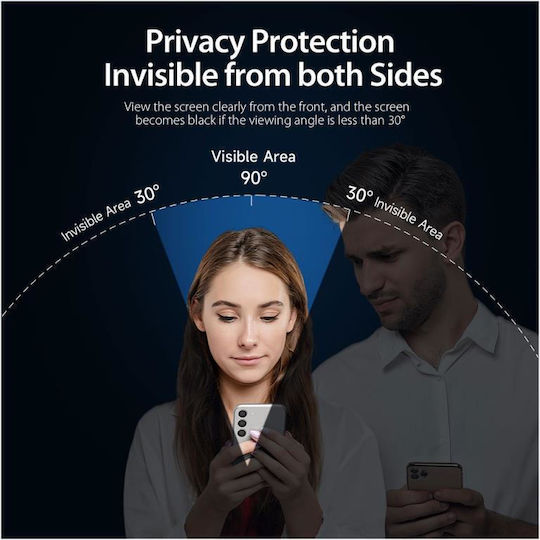Dux Ducis Privatsphäre Gehärtetes Glas Schwarz (iPhone 15 Plus / 16 Plus)
