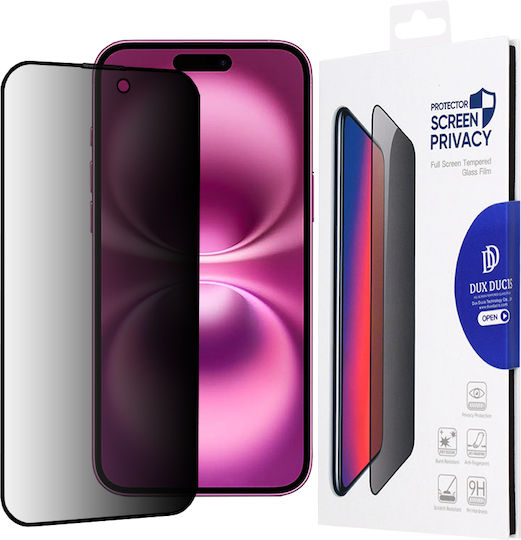 Dux Ducis Privatsphäre Gehärtetes Glas Schwarz (iPhone 15 Plus / 16 Plus)