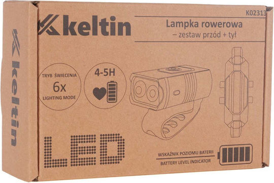 Keltin K02313 Rechargeable Bicycle Lights Set