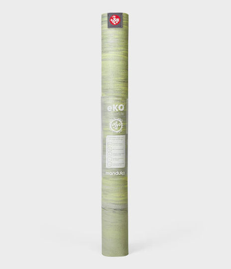 Manduka Eko Superlite Travel Yoga Mat Στρώμα Γυμναστικής Pilates Πράσινο Limelight Marbled (180x61x0.15cm)