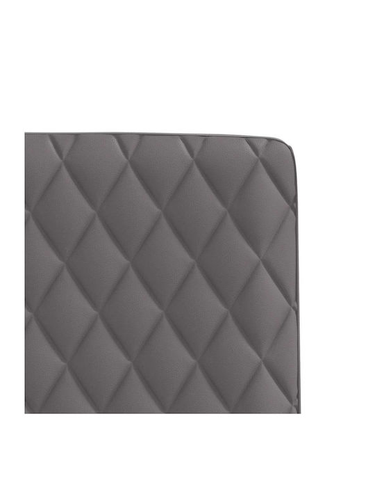 Dining Room Artificial Leather Chair Grey 45x54x83cm 2pcs