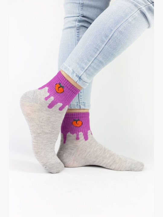 Șosete scurte pentru femei Fruits II Bumbac 3 perechi Design 36485 Multicolor