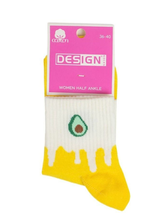 Șosete scurte pentru femei Fruits II Bumbac 3 perechi Design 36485 Multicolor