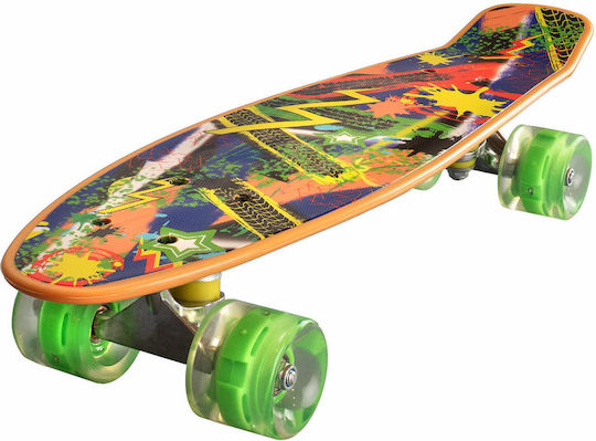 Action One Penny Board Complet Splash 56 X 15 Cm Roți cu LED-uri
